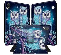 BPQOJB for iPad mini 6 Case for iPad mini 6th Generation Case 360 Degree Rotating PU Leather Smart Cover with Auto Wake/Sleep Tablet Cover for iPad mini 6 8.3 inch 2021 - Two Owl in The Tree