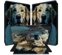 BPQOJB for Microsoft Surface GO 3 Case/Surface GO 2 Case 360 Degree Rotating PU Leather Smart Cover with Adjustable Stand & Auto Wake/Sleep Tablet Cover for Microsoft Surface GO - Cute Dogs