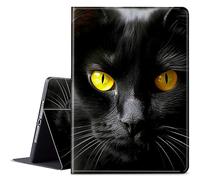 BPQOJB for Microsoft Surface Pro 7 Case with Adjustable Stand & Auto Wake/Sleep Slim Smart Protect Cover Tablet Case for Microsoft Surface Pro 7 Plus/6/5/4 12.3 inch - Black Cat Face