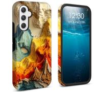 BPQOJB for Samsung Galaxy S26 Case 2026 Dual Layer Cover Hard PC + Soft TPU Black Shockproof Protective Phone Case for Samsung Galaxy S26 6.3 inch - Beautiful Colorful Mountains