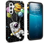 BPQOJB for Samsung Galaxy S26 Case 2026 Dual Layer Cover Hard PC + Soft TPU Black Shockproof Protective Phone Case for Samsung Galaxy S26 6.3 inch - Planet Moon Astronaut