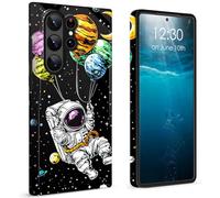 BPQOJB for Samsung Galaxy S26 Ultra Case 2026 Dual Layer Cover Hard PC + Soft TPU Black Shockproof Protective Phone Case for Samsung Galaxy S26 Ultra 6.9 inch - Planet Moon Astronaut