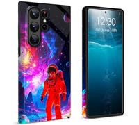 BPQOJB for Samsung Galaxy S26 Ultra Case 2026 Dual Layer Cover Hard PC + Soft TPU Black Shockproof Protective Phone Case for Samsung Galaxy S26 Ultra 6.9 inch - Astronauts on Planet