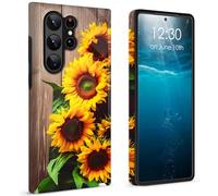 BPQOJB for Samsung Galaxy S26 Ultra Case 2026 Dual Layer Cover Hard PC + Soft TPU Black Shockproof Protective Phone Case for Samsung Galaxy S26 Ultra 6.9 inch - Sunflowers on the Board