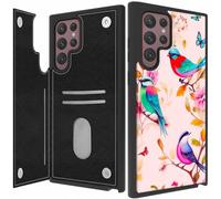 BPQOJB for Samsung Galaxy S26 Ultra Case Wallet Case with Card Holder PU Leather Magnetic Buckles Kickstand Phone Cover for Samsung Galaxy S26 Ultra 6.9 inch 2026 - Birds on The Tree