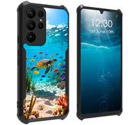 BPQOJB for Samsung Galaxy S26 Ultra Case with Beautiful Sea Turtle Pattern Design Soft TPU Bumper + Acrylic Back Lightweight Shock Protective Phone Case for Samsung Galaxy S26 Ultra 5G 6.9 inch 2026