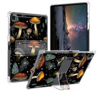 BPQOJB for Samsung Galaxy Tab A7 Lite Case 2021 with Kickstand and Pen Holder Transparent Protective Cover Clear Tablet Case for Samsung Galaxy Tab A7 Lite 8.7 inch - Wild Forest Mushrooms