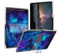 BPQOJB for Samsung Galaxy Tab S6 Lite Case 2024/2022/2020 with Kickstand and Pen Holder Transparent Protective Cover Clear Tablet Case for Samsung Galaxy Tab S6 Lite 10.4 inch - Blue Sky Galaxy