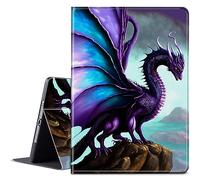 BPQOJB for Samsung Galaxy Tab S9 Case with Adjustable Stand & Auto Wake/Sleep Slim Smart Protect Cover Tablet Case for Samsung Galaxy Tab S9 5G 11 inch 2023 - Purple Dragon