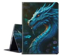 BPQOJB for Samsung Galaxy Tab S9 Plus Case with Adjustable Stand & Auto Wake/Sleep Slim Smart Protect Cover Tablet Case for Samsung Galaxy Tab S9 Plus 5G 12.4 inch 2023 - Blue Dragon