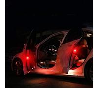 Bprtcra 4 Pack Car Door Warning Lights, Universal Car Door LED Safty Lights with Red Strobe Flashing, Waterproof Wireless Anti-Collision Auto Warn Lamp, Prevent Accident (red)