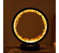 Bprtcra Amethyst Night Light, Natural Crystal Lamp, Healing Crystal Table Lamp, Three Light Modes, Adjustable Brightness, USB Port Power Supply, Premium Gift (Black Round Citrine)