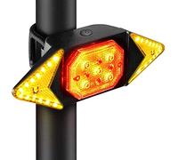 Bprtcra Bike Tail Light Turn Signals, Waterproof LED Rear Bike Light Brake Warning Light with Wireless Remote Control, USB Rechargeable Bicycle Indicators Set for Safty Night Day Riding, Type A