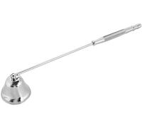 Bprtcra Candle Snuffer, Candle Extinguisher Wick Snuffer Accessory with Long Handle for Putting Out All Candle Flame Safely, For Jo Malone Diptyque Yankee Jar Scented Candles (Silver)