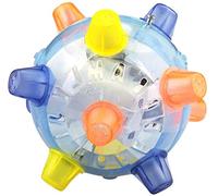 Bprtcra Children Music Dancing Ball, Baby Music Shake Jumping Ball Flash Bouncing Ball LED Disco Ball Sensory Developmental Toy Kids Early Educational Game for Toddlers (Green Color) (Green Color)