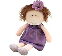 Bprtcra Ragdoll Little Eye Rag Doll, Handmade Rag Dolls Exquisite Cute Handmade Rag Dolls, Sleeping Partner Cute Soft Warm Heart Rag Doll Gifts for Room Decoration Gift Toy (45CM, Purple)