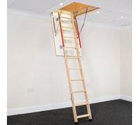 BPS Access Solutions 1100mm X 545mm Deluxe Wooden Loft Ladder