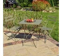 BPS Access Solutions Bps Deluxe Garden Bistro Set - Square Table (Olive Green)