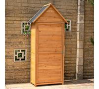 BPS Access Solutions Bps Deluxe Wooden Apex Tool Tower - Outdoor Storage Cabinet - 4 Removable Shelves - 178 X 820 X 45Cm - Vertical Utility Organizer