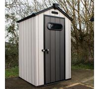 BPS Access Solutions Bps Grand Outdoor Apex Garden Storage Shed 4 X 6Ft Grey - All Weather Resistant - Zero Maintenance - Easy Assembly