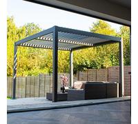 BPS Access Solutions Deluxe Aluminium Pergola - 3X3M Bps Deluxe Full Aluminium Pergola With Dual Zone Roof
