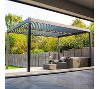 BPS Access Solutions Deluxe Aluminium Pergola - 4X3M Bps Deluxe Full Aluminium Pergola With Dual Zone Roof