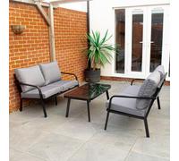 BPS Access Solutions The Camelford Aluminum 3 Piece Outdoor Furniture Set