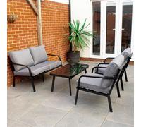 BPS Access Solutions The Camelford Aluminum 4 Piece Outdoor Furniture Set