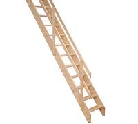 BPS® Deluxe Extra Wide Space Saver Staircase | Heavy Duty | Space Saving Design | 250kg Weight Rating | Handrail | Floor to Upper Floor Height up to 2.83m