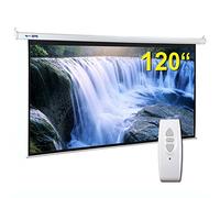BPS Electric Motorised 120" 16:9 Projector Screen Full HD/3D Matt White + Remote Control TV DVD Home Cinema