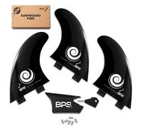 BPS Fiberglass Reinforced Surfboard Fins (3) + FCS Screw Hardware and Wax comb! Glass Flex Thruster Surf Fin Set (FCS G5 M5 Style) Black - Tri Fin Thruster Set Surfboard fins Fcs fins surfboard