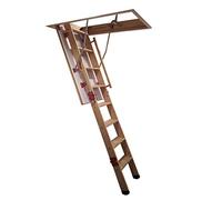 BPS Grand Wooden Loft Ladder - 1380mm x 700mm Floor to Ceiling Heights up to 3.2m - Loft Ladders