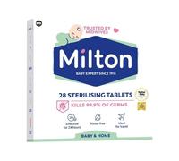 BPS - MiltonBaby Sterilising Tablets - Cold Water Steriliser for Bottles, Dummies, Toys & Accessories - No Rinse Needed - 28 Tablets - Compact, Lightweight & Travel Friendly