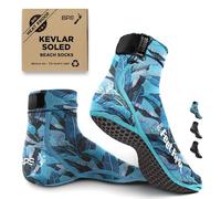 BPS New Zealand ‘Feet First’ Beach Volleyball Soccer Sand Socks, Beach Booties with Flexible Kevlar Soles for Men Women, Banana Blue With Rubber Grip Soles, XL