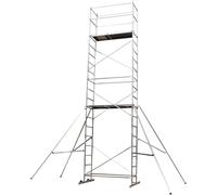 BPS® Premium DIY Scaffold Tower | Lightweight Aluminium Design | Home Scaffolding | Easy Assembly | Tilt and Roll Wheels | 150kg Load Capacity | 6m Working Height