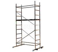 BPS® Premium DIY Scaffold Tower | Lightweight Aluminium Design | Home Scaffolding | Easy Assembly | Tilt and Roll Wheels | 150kg Load Capacity | 4m Working Height