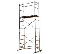 BPS® Premium DIY Scaffold Tower | Lightweight Aluminium Design | Home Scaffolding | Easy Assembly | Tilt and Roll Wheels | 150kg Load Capacity | 5m Working Height
