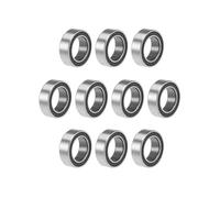 BPTPEVENZY 10Pcs Bearing MR63 MR74 MR83 MR84 MR85 MR105 MR106 MR115 MR126 MR128 MR148-2RS Black ZZ Miniature Mini Ball Bearings(Black,ABEC-1_MR128 8X12X3.5MM)