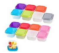 BPTZYLN 15 Pcs Small Food Containers with Lids, Small Containers with Lids Mini Food Container,Durable Storage Tubs for Seasonings Yogurt Fruits Snacks Lunch
