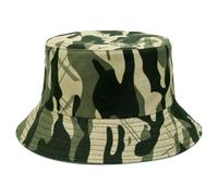BPTZYLN Camo Bucket Hat, Unisex Adults, Green, Black, Sun Protection, Breathable, Washable, Packable