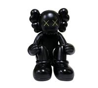BPUIYEW Ornament XX Eye Bear Brick Stylish Home Décor Piece Display Cabinet Sculpture Statue(Black)