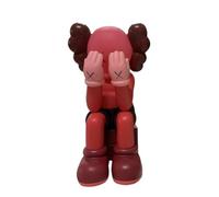 BPUIYEW Ornament XX-eyed Doll Bear Brick Desk Figurine Collectible Toy(Red)