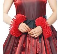 BPURB 2 Pieces Renaissance Tudor Elizabethan Ruffled Wrist Ruffs Clown Hand Cuff Arm Bands Victorian Costume Fancy Dress Accessories for Halloween Carnival