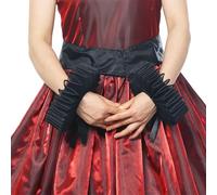 BPURB 2 Pieces Renaissance Tudor Elizabethan Ruffled Wrist Ruffs Clown Hand Cuff Arm Bands Victorian Costume Fancy Dress Accessories for Halloween Carnival