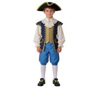 BPURB Boy's Colonial Costume Kids Medieval Pirate Cosplay Costume Renaissance Costume Breeches (Pants with Knee High White Socks and Gold Shoe Buckle)