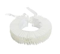 BPURB Renaissance Elisabethan Ruff Collar Neck Ruffle Collar Clown Collars, White, One Size