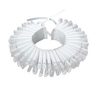 BPURB Renaissance Elisabethan Ruff Collar Neck Ruffle Collar Clown Collars, White, One Size