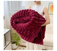 BPWXINL Faux Rabbit Fur Throw Blanket,Blanket Large Throw for Sofa and Bed, Super Soft Plush Cozy Fluffy Blanket for Bedroom Sofa Casual Blanket Bedspread Home Decoration, Red-180 * 200cm
