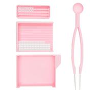 Bpyhebe 4Pcs DIY Fuse Bead Pickup Tray Kit with Needle Tweezer and Aligner Tray for Art Craft Project Beading Enthusiast