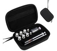 Bpyhebe Portable Peptide Storage Case EVA Insulin Pen Travel Cooler Bag Holds 3ml-30ml Vials Medicine Organizer Carrying Box(Black)